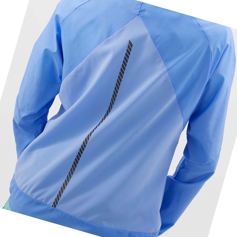 Chaquetas Salomon BONATTI CROSS WIND WINDBREAKERS Mujer Azules | MX 2463JPQ